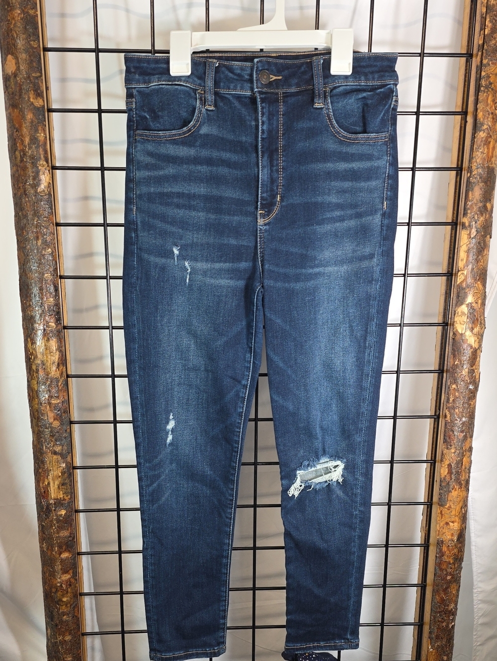 American Eagle Outfitters Indigo Distressed Skinny Jeans